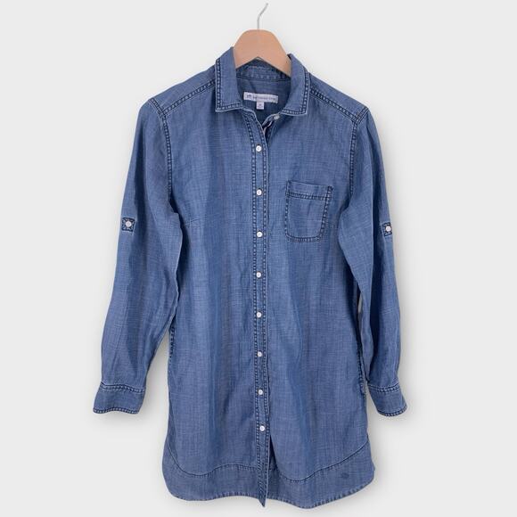 Southern Tide Denim Button Front Shirt Dress M - Picture 1 of 11